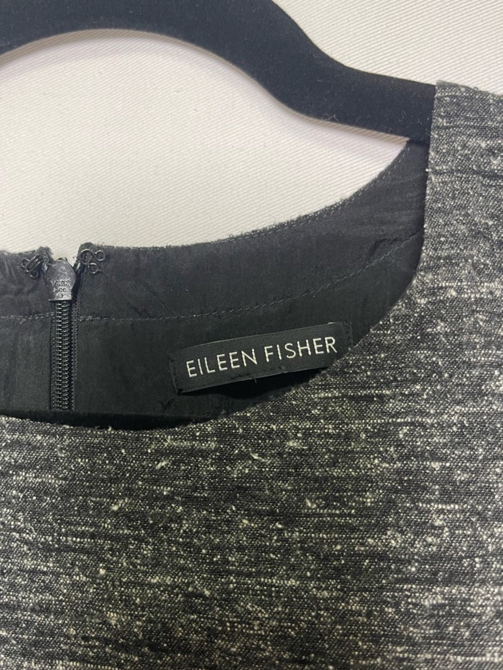 Eileen Fisher Gray Sleeveless Dress - Picture 2 of 12